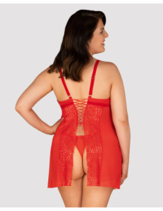 Red chemise with lacing 2