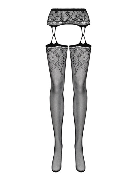 Garter stockings S206 nere