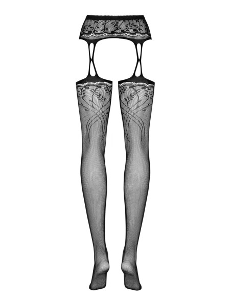 Garter stockings S206 nere