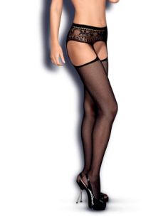 Black garter stockings