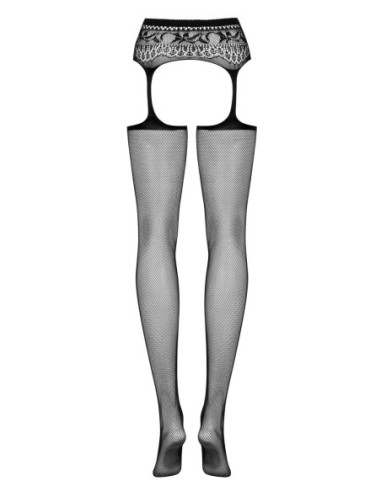 Garter stockings S307 nere