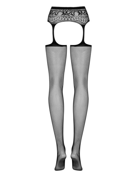 Garter stockings S307 nere