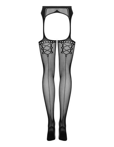 Garter stockings S314 nere