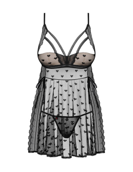 Heartia babydoll nera