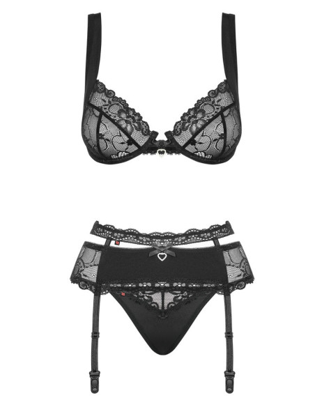 Heartina completo 3 pezzi nero