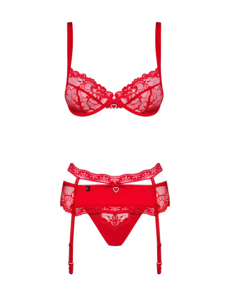 Heartina completo 3 pezzi rosso
