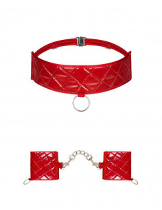 Red cuffs & choker