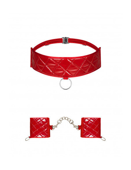 Red cuffs & choker