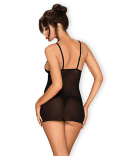 Black chemise and thong 2