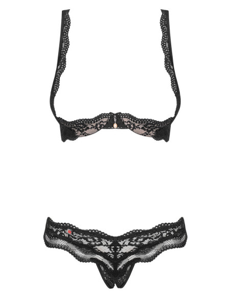 Luvae completo 2 pezzi aperto nero