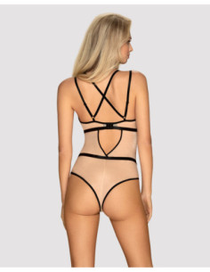 Beige teddy with black trim 2