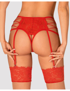 Red crotchless garter belt 2