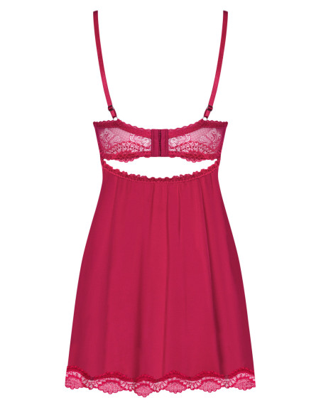 Rosalyne babydoll e perizoma rossa