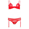 Set Reggiseno Con Reggicalze Rosse Liva