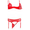 Set Reggiseno Con Reggicalze Rosse Liva