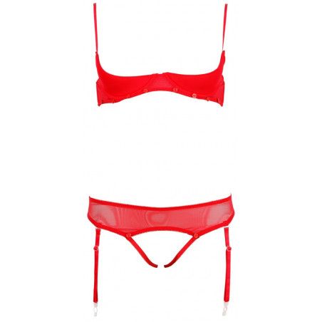 Set Reggiseno Con Reggicalze Rosse Liva