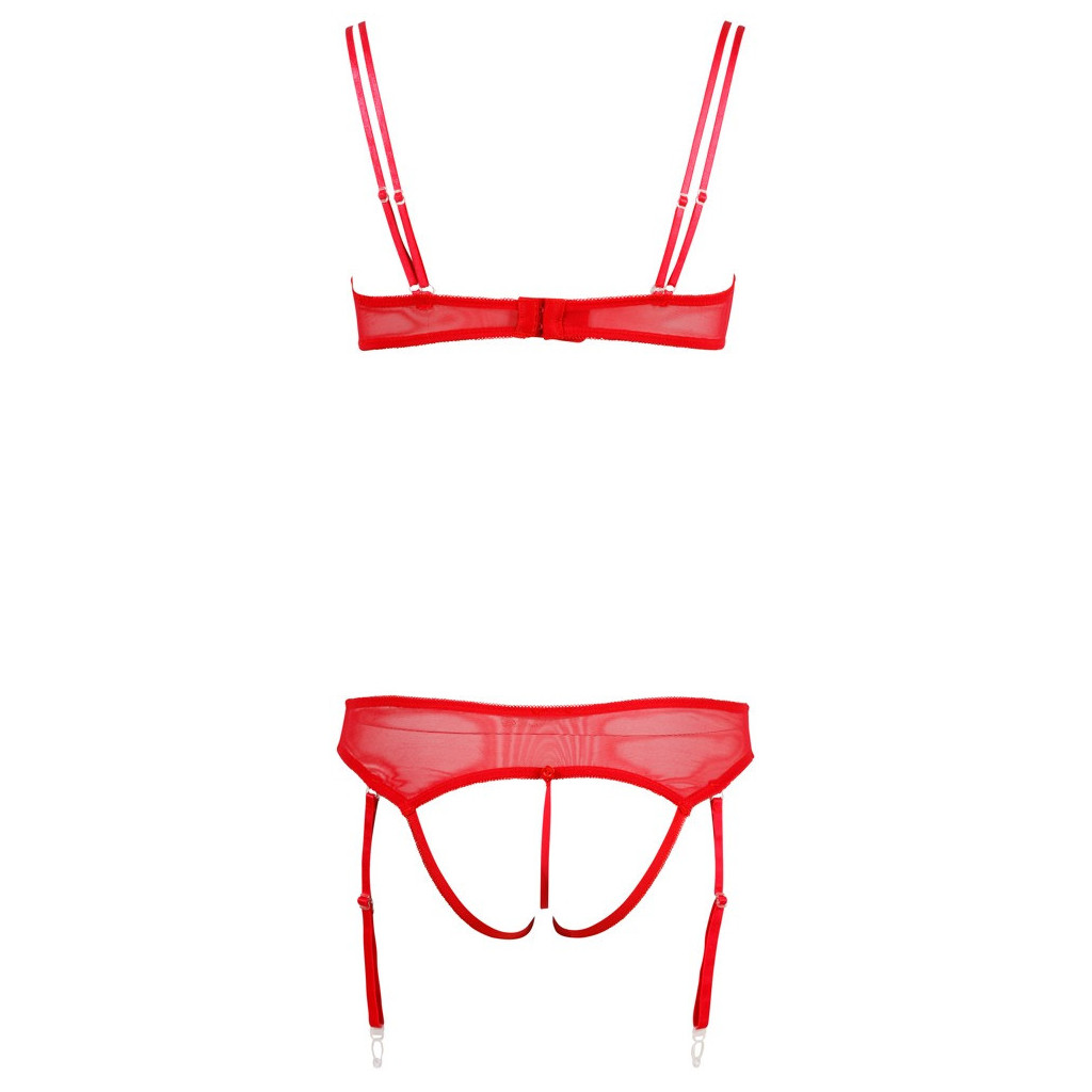 Set Reggiseno Con Reggicalze Rosse Liva