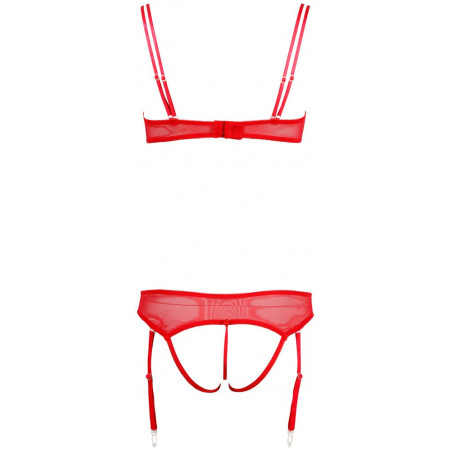 Set Reggiseno Con Reggicalze Rosse Liva