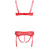 Set Reggiseno Con Reggicalze Rosse Liva