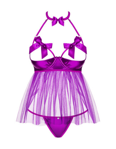 Delishya Babydoll con busto aperto e perizoma