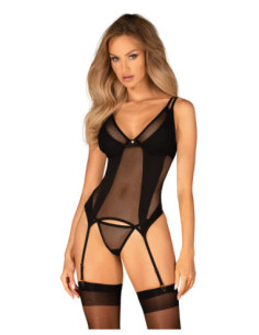 See-through corset & thong