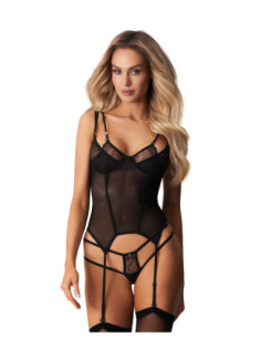Corset with garter straps