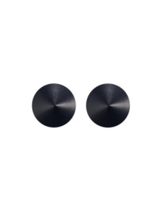 Black natural leather nipple covers