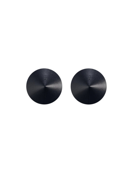 Black natural leather nipple covers