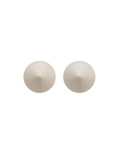 White natural leather nipple covers