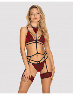 Red lace set