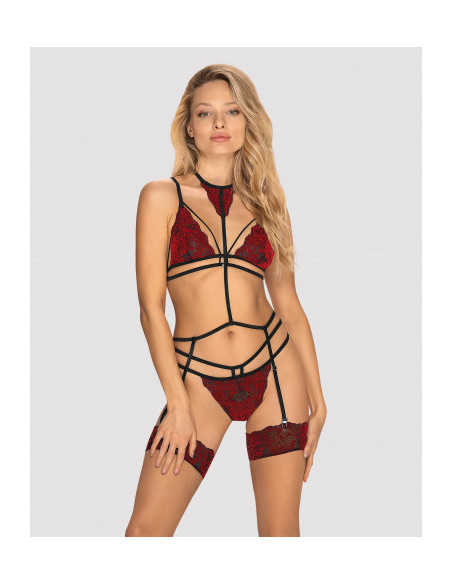 Red lace set