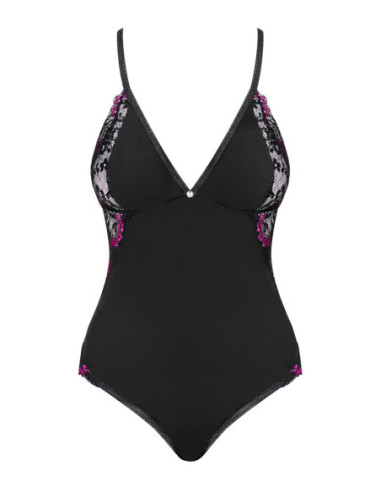 Vanessme Black bodysuit with lace