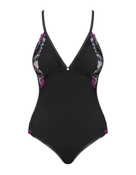 Vanessme Black bodysuit with lace