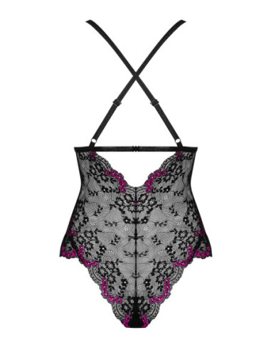 Vanessme Black bodysuit with lace