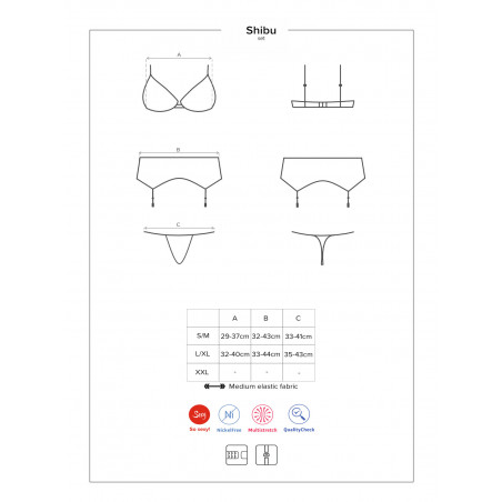 Shibu sexy lingerie 3 pcs set