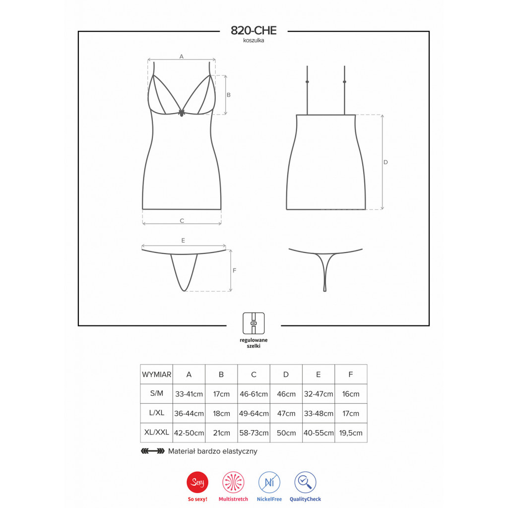 820 chemise & thong