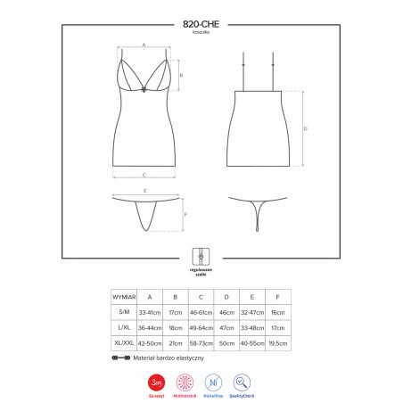 820 chemise & thong
