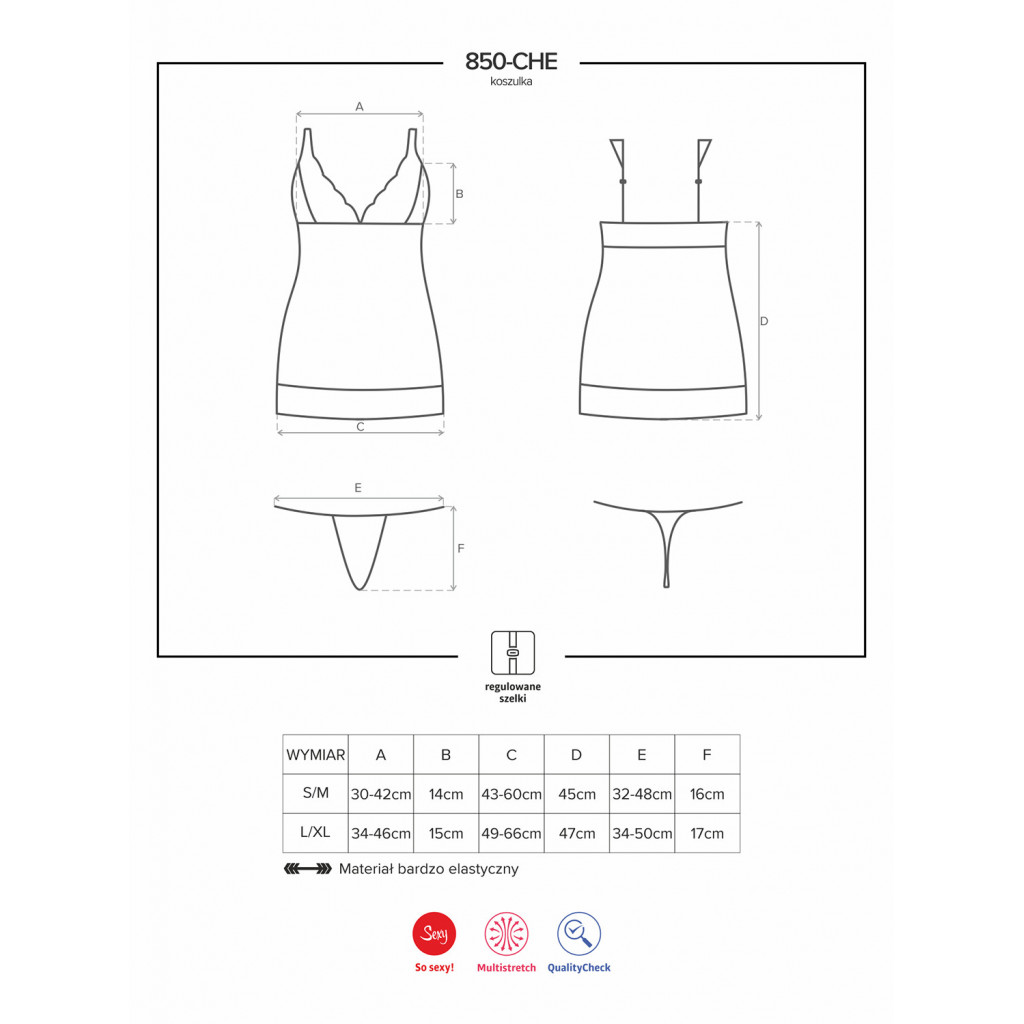 850 chemise & thong