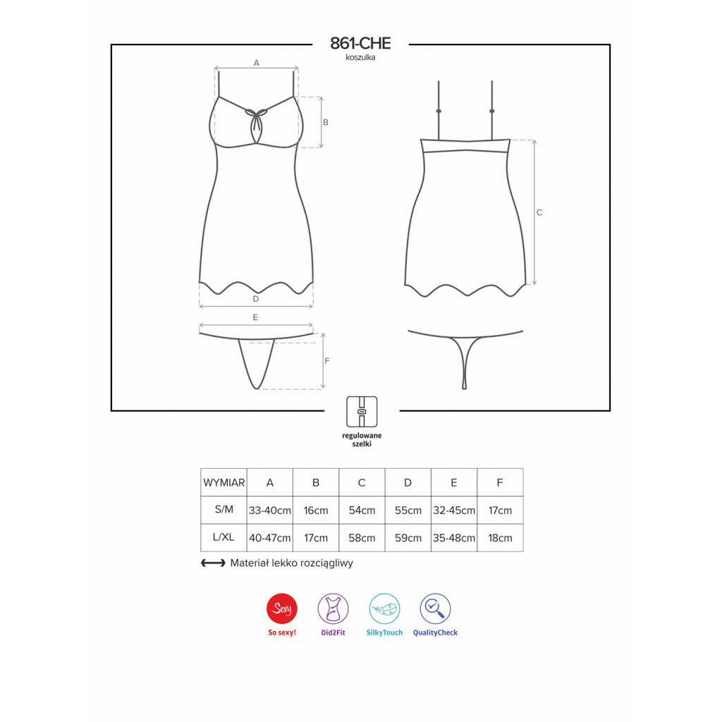861chemise & thong