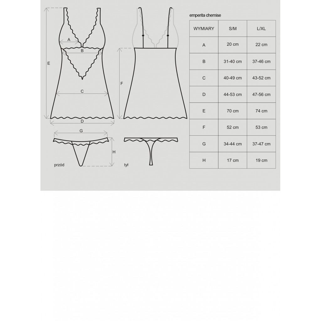Emperita chemise & thong
