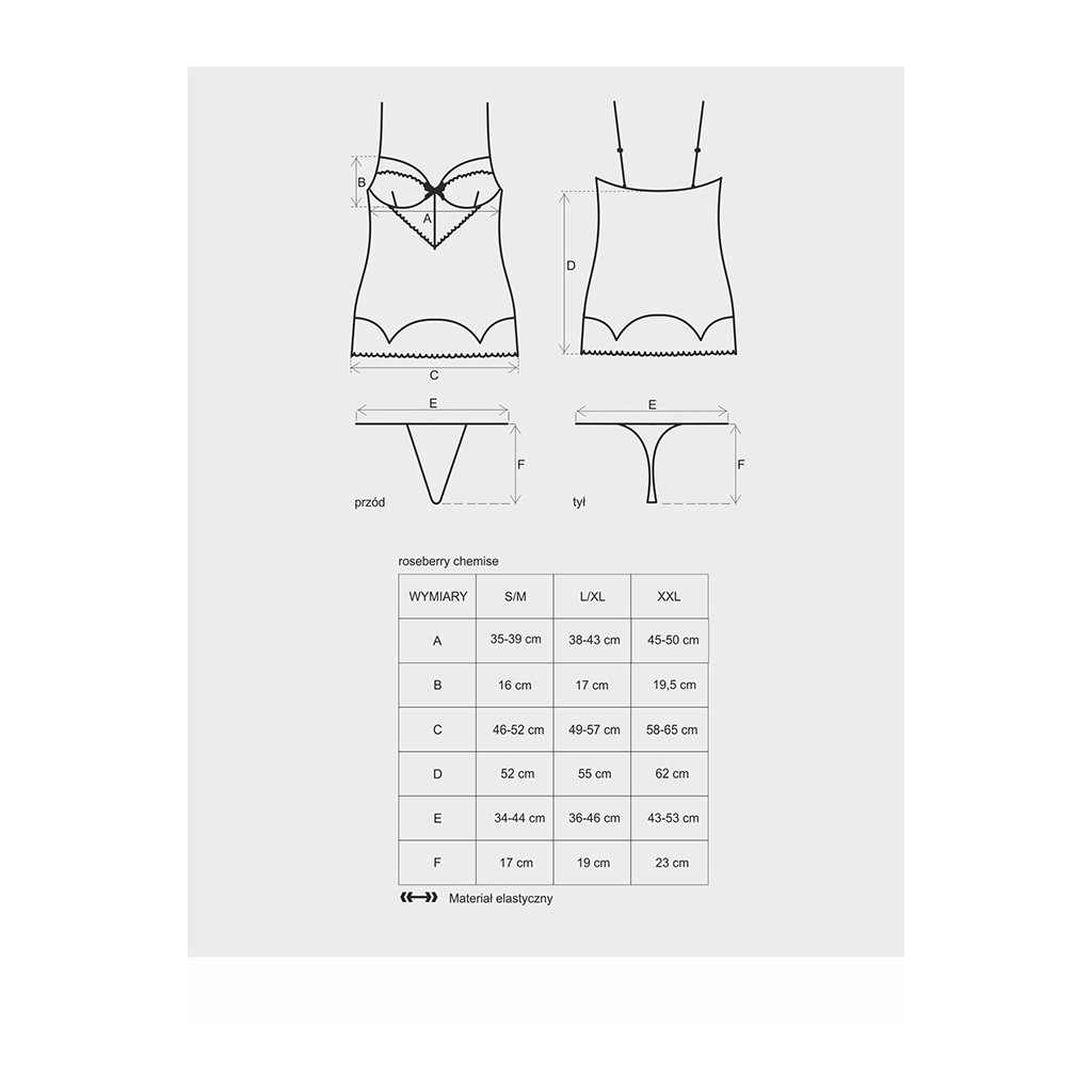 Roseberry chemise & perizoma