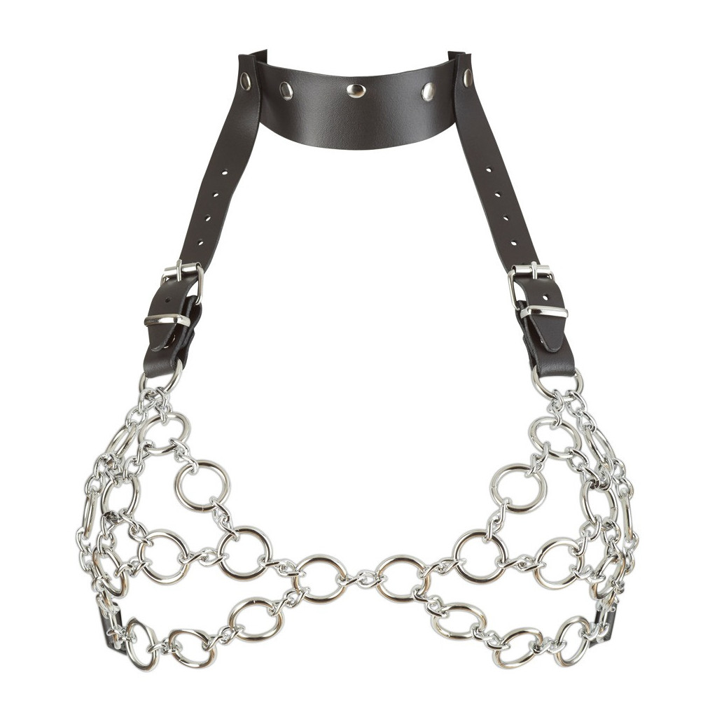 Reggiseno pelle e metallo